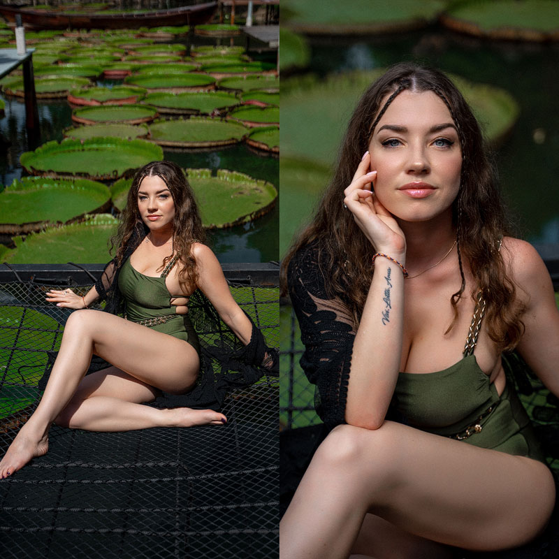 Лав стори (Love Story) фотосессия в кафе с кувшинками на Пхукете