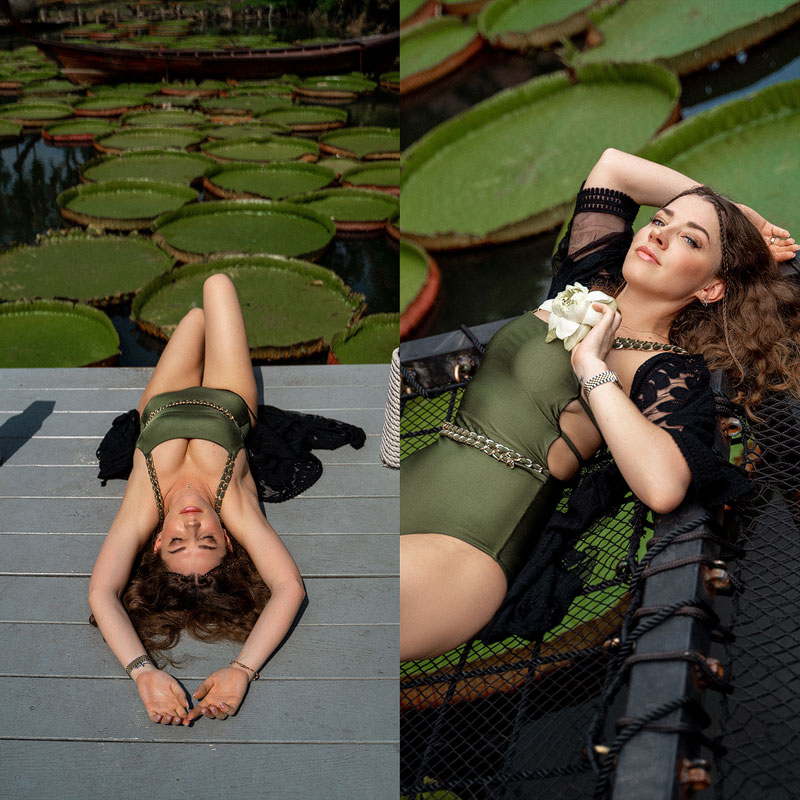 Лав стори (Love Story) фотосессия в кафе с кувшинками на Пхукете