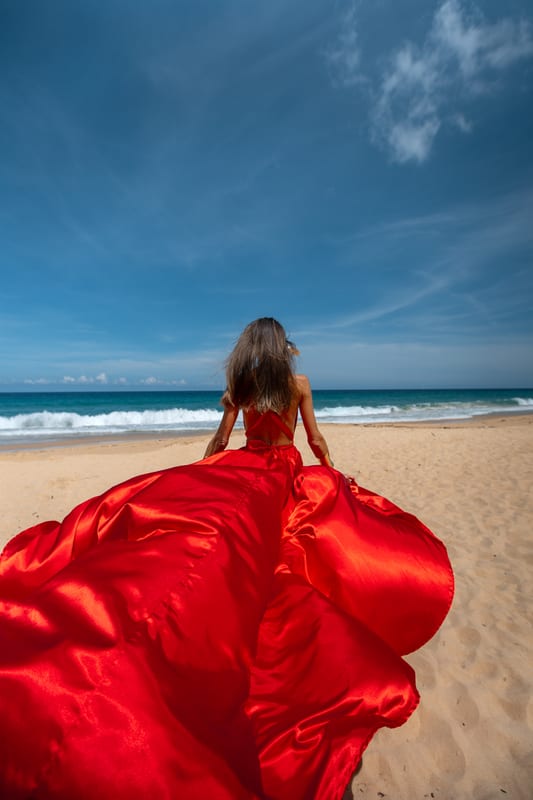 Красное платье для фотосессии на Пхукете, фото 4