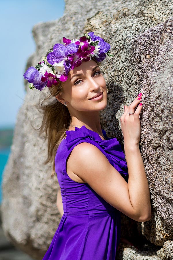 Веночек на голову из цветов на Пхукете