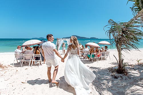 Белый, березовый свадебный шатер, арка на Пхукете