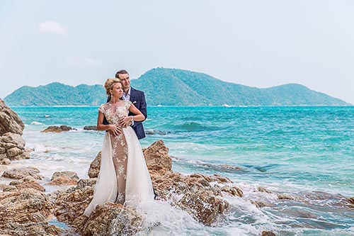 Свадебная фотосессия на Пхукете на необитаемом острове