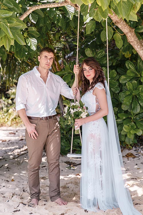 Свадебная фотосессия на необитаемом острове вблизи Пхукета